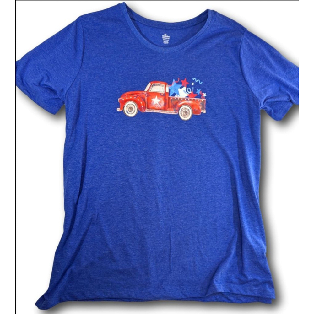 Women's Way to Celebrate! Patriotic T-shirt 3XL Blue